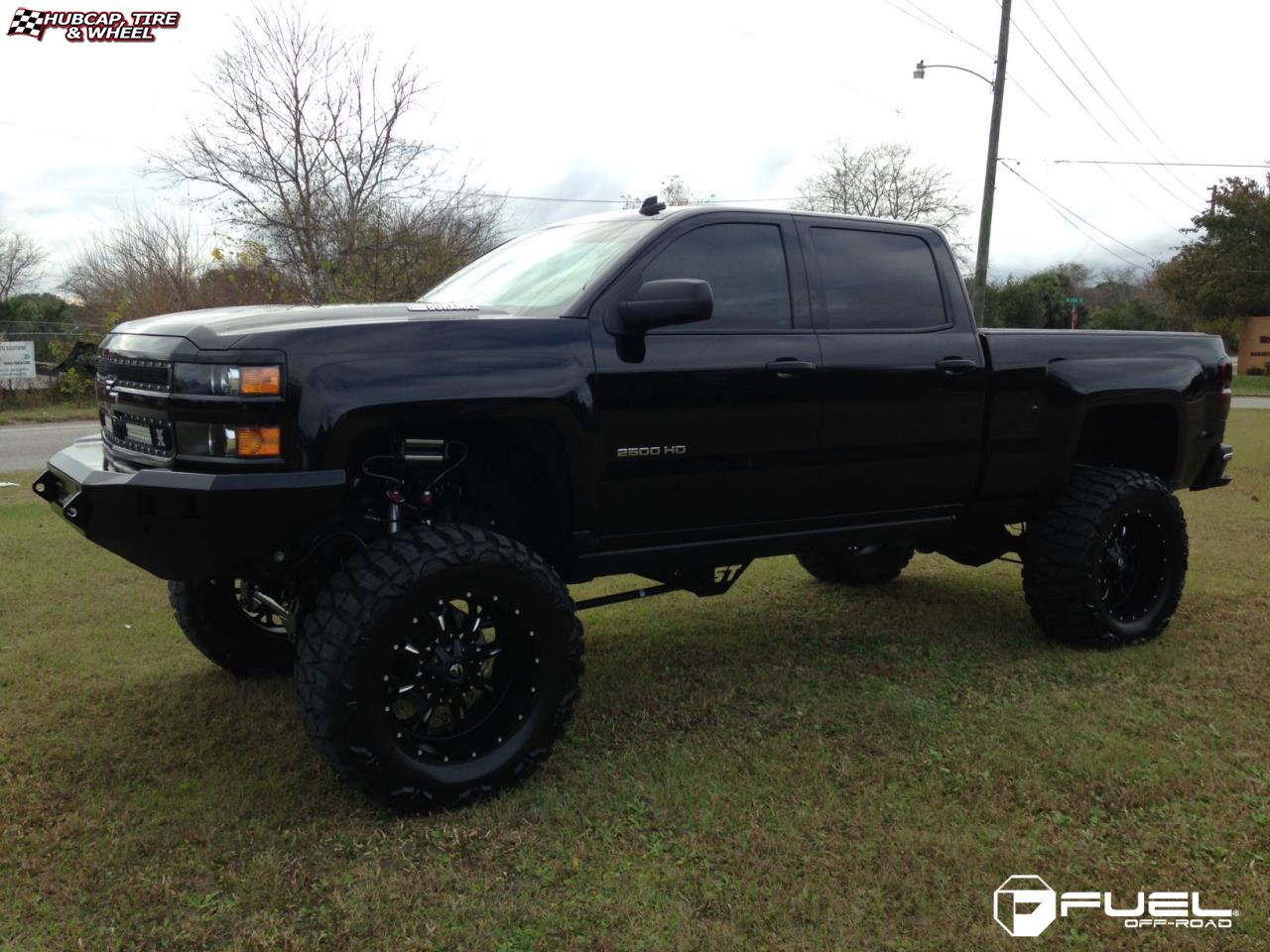 vehicle gallery/chevrolet silverado fuel krank d517 0X0  Matte Black & Milled wheels and rims